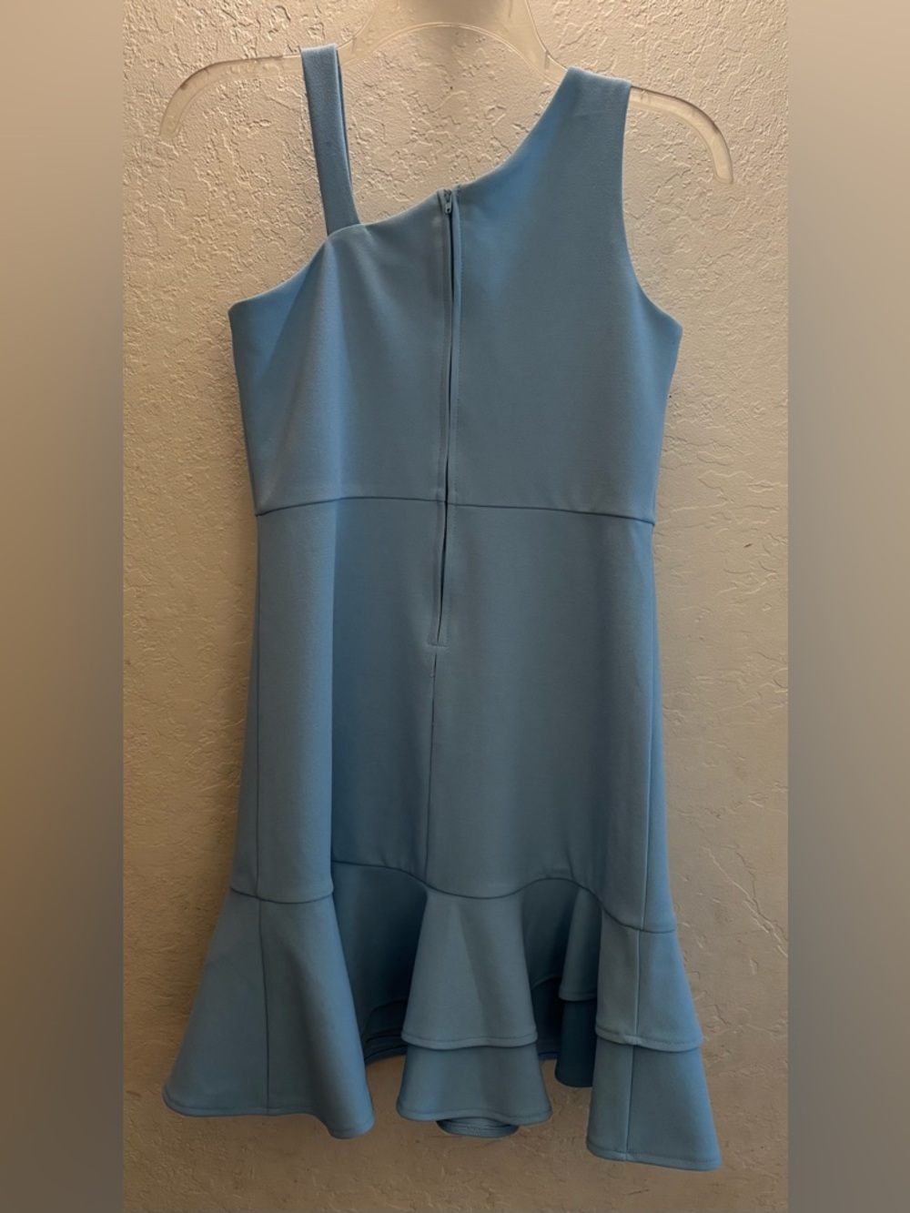 Light Blue Ruffle Midi Dress - Picture 2 of 3